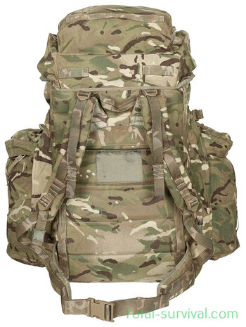 British Bergen backpack and frame 100L "INF Long Convoluted back" with side pockets, MTP IRR