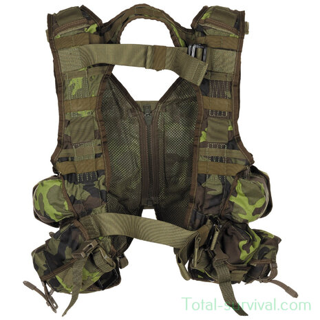 Czech Tactical vest with pouches, CZ M95 camo