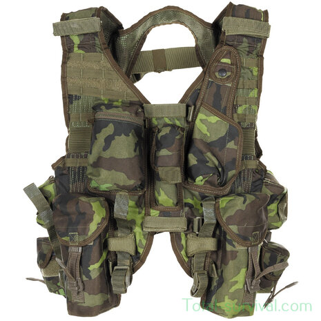 Gilet tactique tchèque avec sacs, camouflage CZ M95