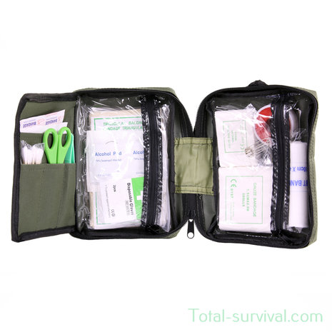 Mil-tec First Aid medic bag Molle 48-delig assortiment, olijfgroen
