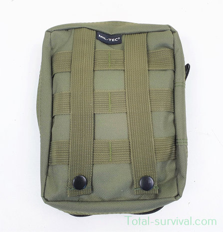 Mil-tec First Aid medic bag Molle 48-piece assortment, OD Green