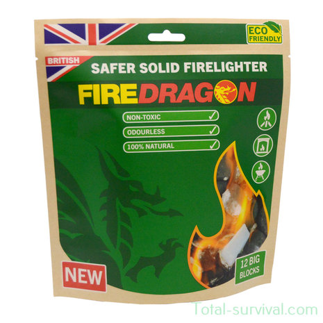 FIREDRAGON Combustible solide, 162g (12 barres @ 27g) CN347A