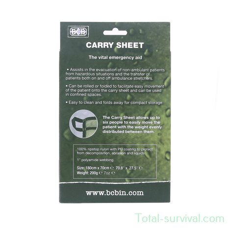 BCB Vital Emergency aid carry sheet CT100S