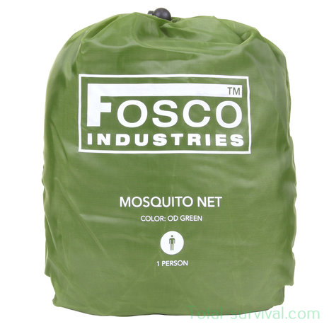 Fosco 1-person mosquito net for camp bed or tent, olive green
