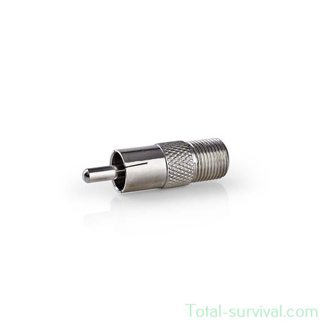 CBA RCA-Male / F-Female adapter, 75 Ohm