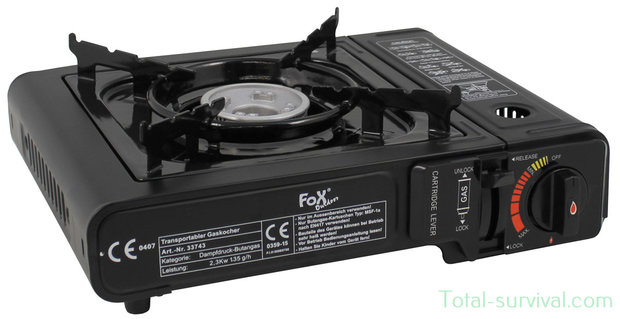 Fox outdoor gas stove, "camping", with piezo ignition