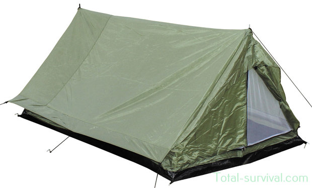 MFH compacte trekking tent 2-persoons, "Minipack", olijfgroen