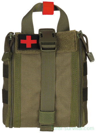 MFH Tactical Pouch, First Aid, small, "MOLLE", OD green