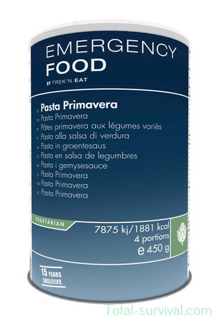 Trek 'n Eat, Emergency Food Pasta Primavera 450G tin