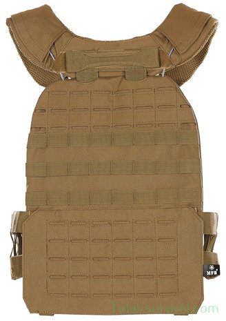MFH Plate carrier vest "Laser MOLLE", Coyote tan