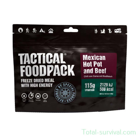 Tactical Foodpack Mexikanischer Eintopf und Rindfleisch 115G