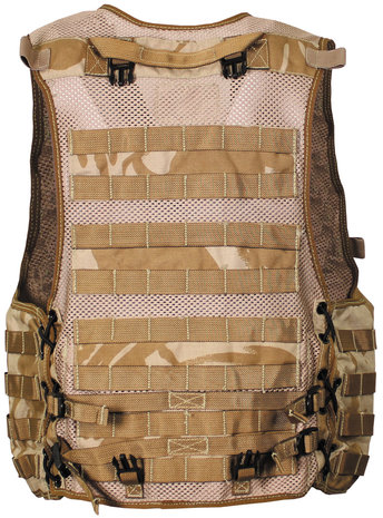 British Tactical load carrying vest, Molle, Full kit, DPM desert