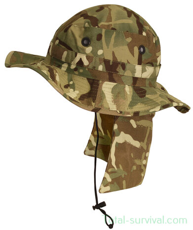 Buschhut der britischen Armee, Combat Hat, Tropen mit Nackenschutz, MTP Multicam