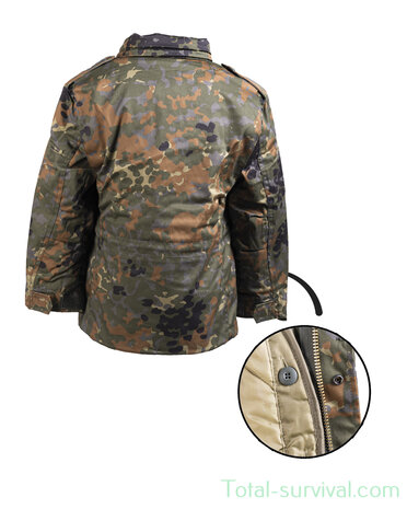 Mil-Tec US Kinder-Feldjacke M65 mit Futter, Flecktarn