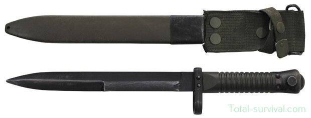 Spanish Cetme L bayonet knife with sheath, OD green