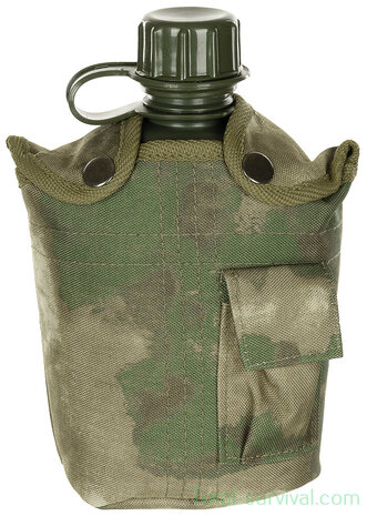 US canteen 1L with cover and alice clips, HDT Foliage green, BPA free