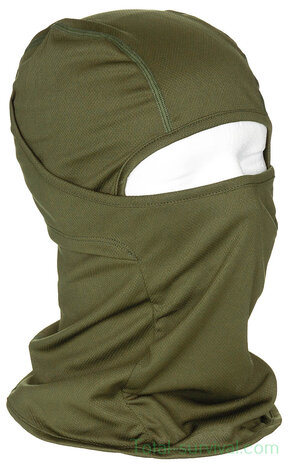 Balaclava / Cagoule 1-trou, "Mission", polyester, vert olive