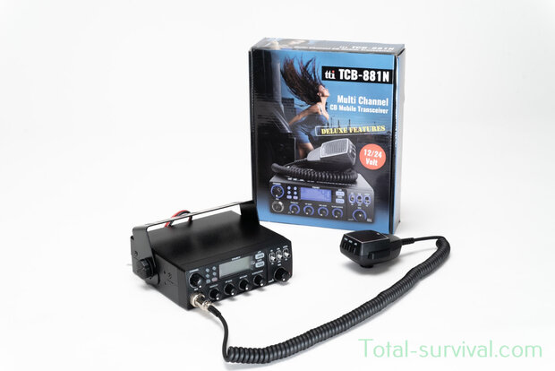 TTI TCB-881N Émetteur-récepteur CB multicanaux AM/FM 12/24 volts
