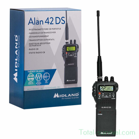 Midland Alan 42 DS Émetteur-récepteur CB portable multicanal AM/FM