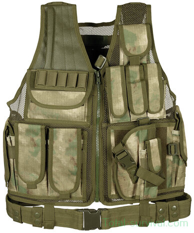 MFH Einsatzweste USMC mit Gürtel und Taschen, HDT Foliage green