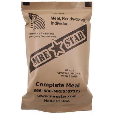 MRE "Star" Ready-to-Eat Menu: 2 "Èmencé de boeuf, sauce barbecue"