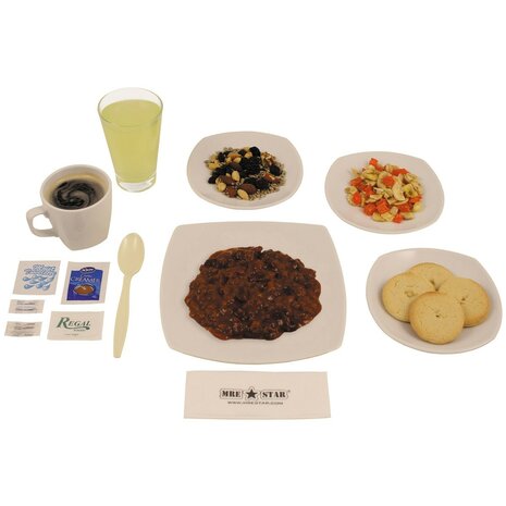 MRE "Star" Ready-to-Eat Menu: 4 "Spaghetti with beef and sauce"