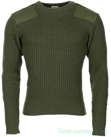British Army commando sweater wool, OD green