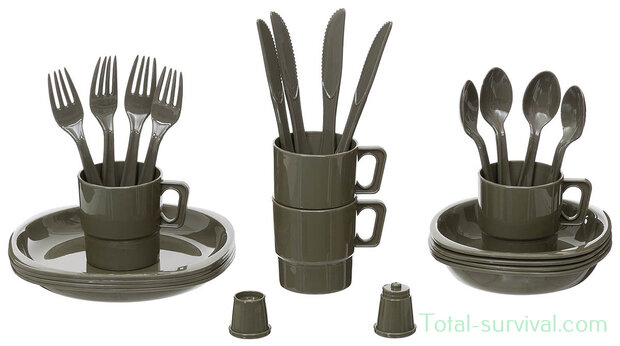 Outdoor servies set 26-delig groen