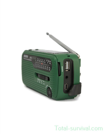 Degen - radio d'urgence DE13 / radio mondiale AM/FM/SW avec lampe de poche intégrée et batterie
