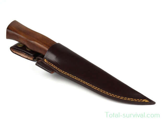 Njord Oskar Damast Bushcraftmesser feststehende Klinge mit Palisandergriff