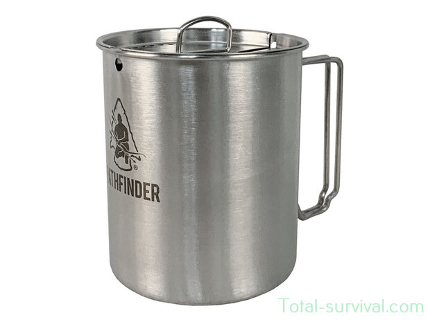 Pathfinder Stainless Steel Drinking Cup 0.75L with lid