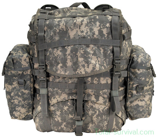 US army Rifleman combat backpack Molle II lightweight 80L, incl. harness  and side pouches, UCP camo