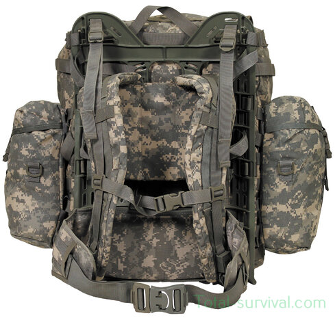 US army Rifleman combat backpack Molle II lightweight 80L, incl. harness  and side pouches, UCP camo