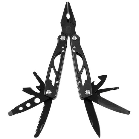 Fox outdoor Multitool, Scouts, Stainless steel, black with pouch