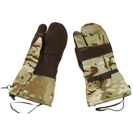 British army mittens cold weather, "W+R Blizzard", lined, MTP Multicam