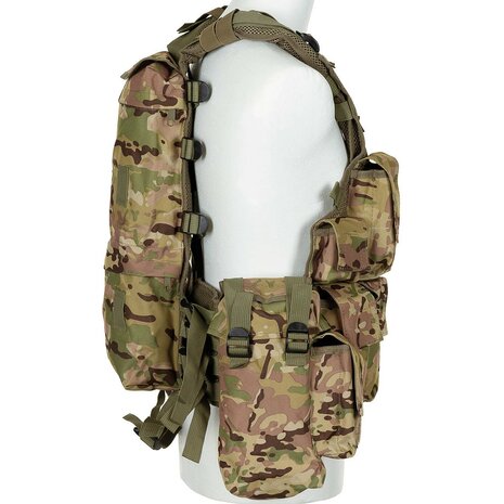 MFH Tactical load carrying vest with various pouches, MTP operation-camo