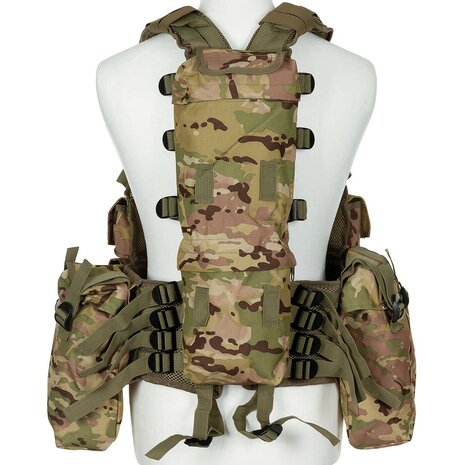 MFH Tactical load carrying vest with various pouches, MTP operation-camo