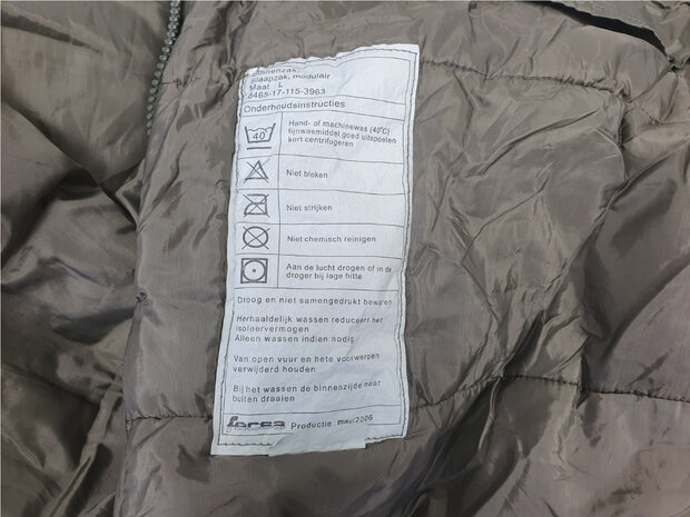 Sac de couchage tempéré Fecsa avec moustiquaire, système de sac de couchage modulaire de l'armée néerlandaise, sac de couchage intérieur, vert OD