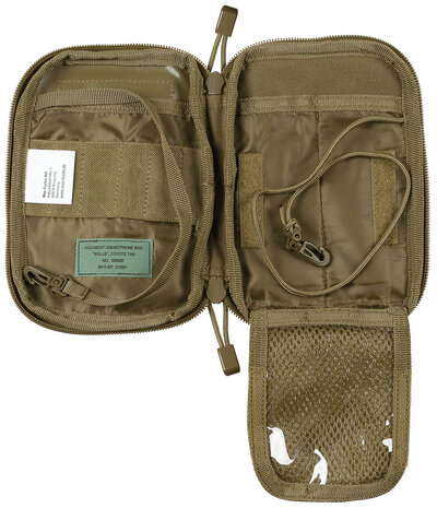 Sacoche pour documents / smartphone MFH, "MOLLE", coyote tan