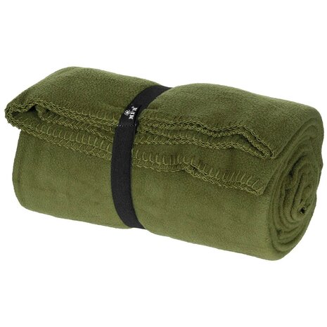 Fox Outdoor Fleece-Decke mit Tasche, 200 cm x 150 cm, oliv grün