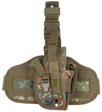 MFH Molle Leg Holster, Right, flecktarn