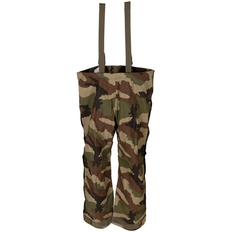 French army rain pants with trouser carriers, Gore-tex, CCE camo