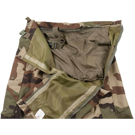 Pantalon de pluie armée française avec porte-pantalons, Gore-tex, camo CCE