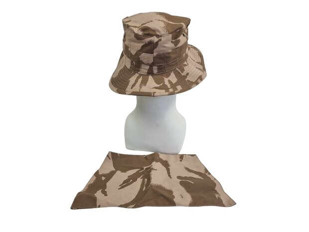 Chapeau de brousse de l'armée britannique, GI Boonie, Tropiques avec protège-nuque, desert DPM