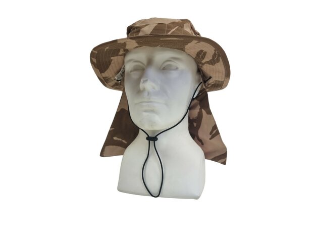 British Army Bush Hat, GI Boonie, Tropic with neck protection, desert DPM