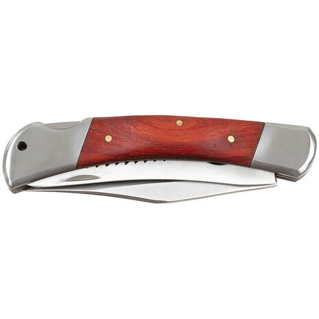 Couteau de poche Fox outdoor Hunter avec scie et manche en bois