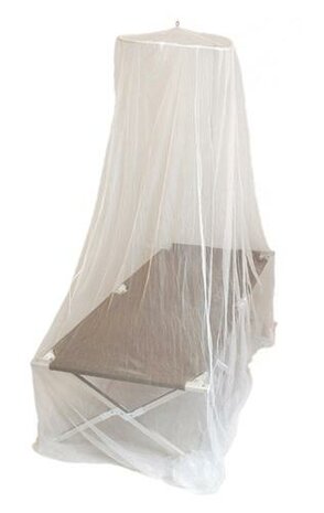 Fosco 1-person mosquito net for camp bed or tent, white