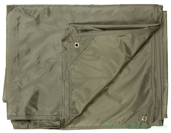 MFH Tarpaulin, 190T polyester, vert olive, yeux en métal, 200 x 300CM