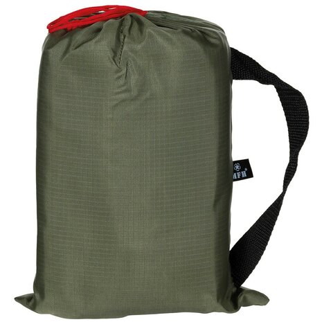 MFH Tarp / Cover, 210D polyester rip-stop, OD green, attachment loops, 300 x 300CM