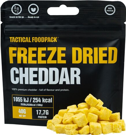 Tactical Foodpack Gefriergetrocknete Cheddar-Snacks 40g